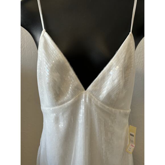 Amsale bhldn Sequin Shift Dress Size 4 New - Picture 2 of 7